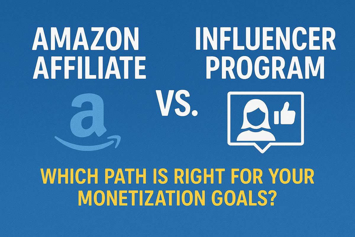 Amazon Affiliate vs. Influencer Program: Which Path Is Right for Your Monetization Goals?